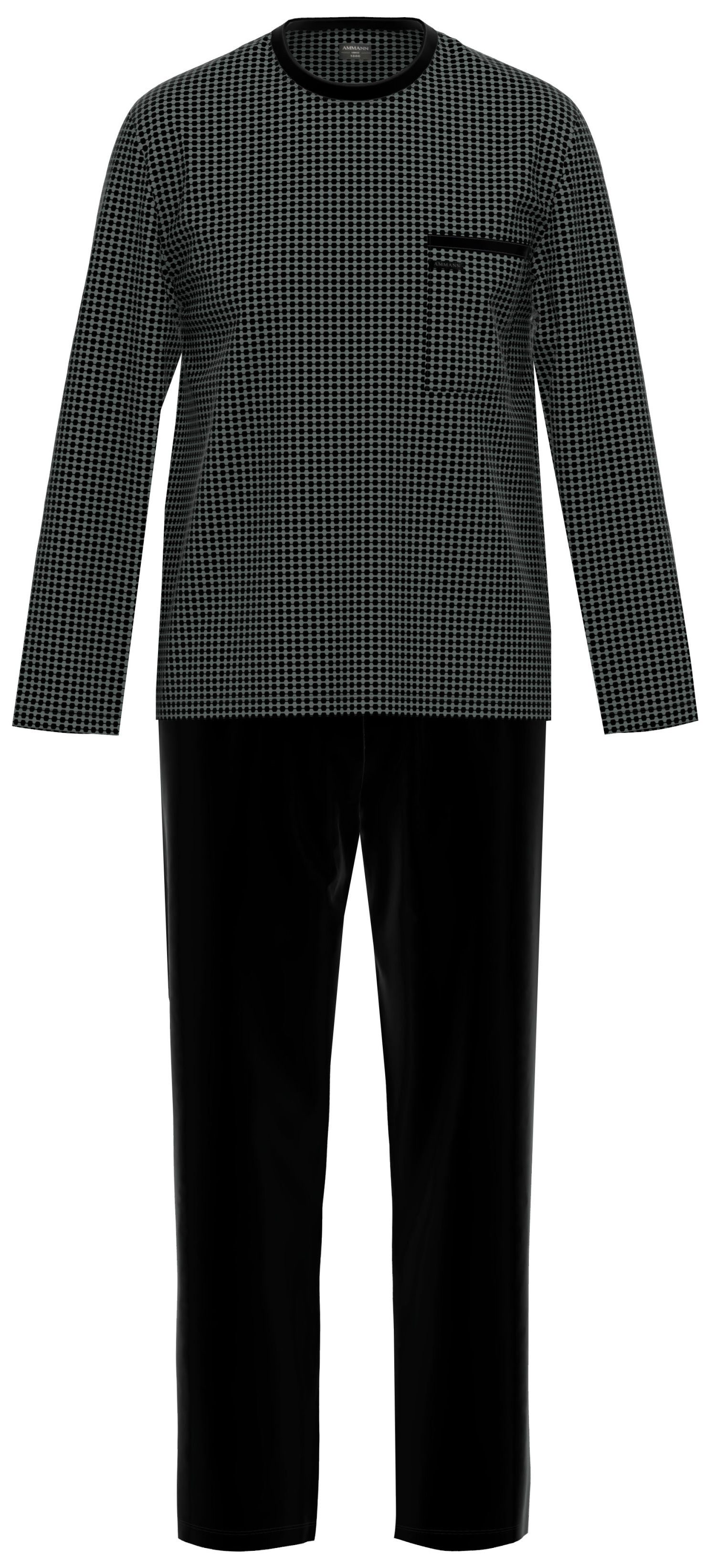 Ammann Schlafanzug Herren Pyjama lang (2 tlg) Baumwolle günstig online kaufen
