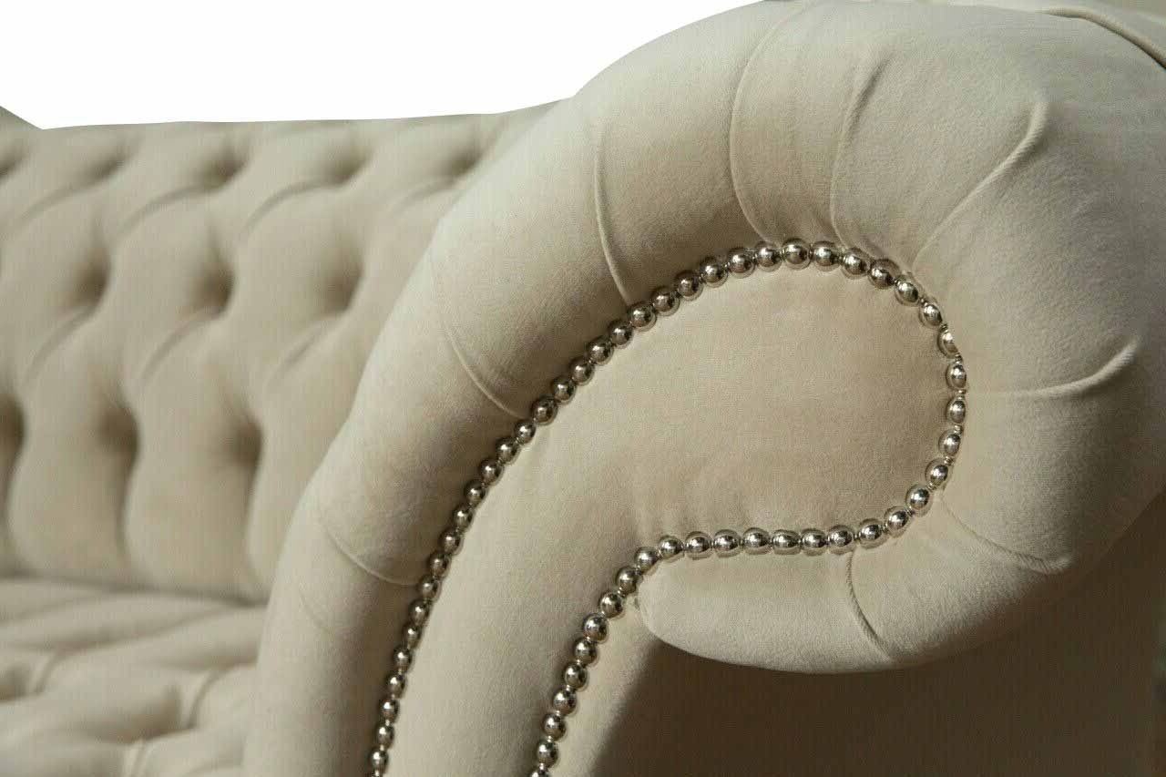 JVmoebel Sofa Zweisitzer Made Europe Textil Polster Sofa 2 Luxus Couch Chesterfield, Stoff In Sitz