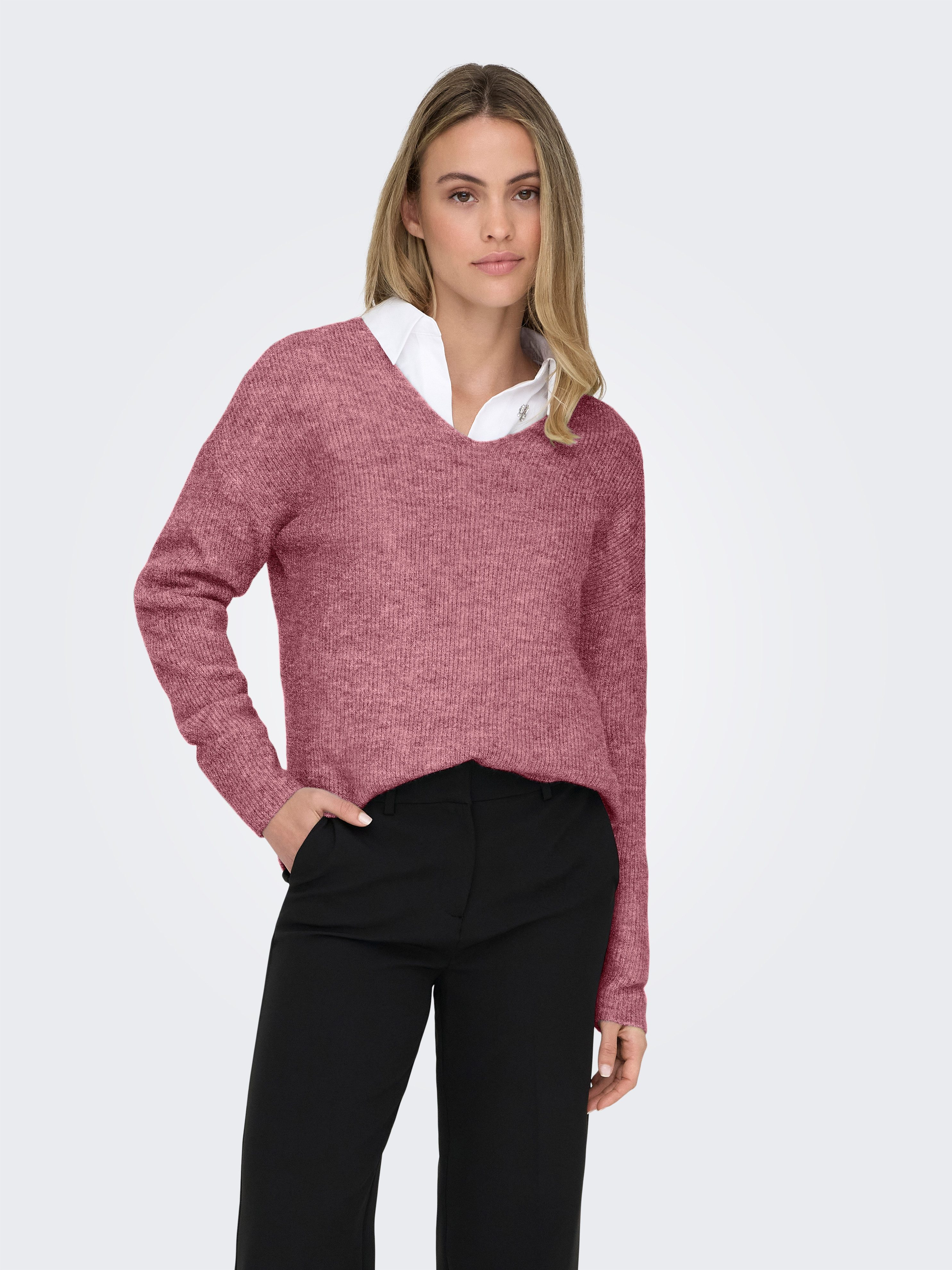 ONLY V-Ausschnitt-Pullover ONLCAMILLA V-NECK L/S PULLOVER KNT NOOS günstig online kaufen