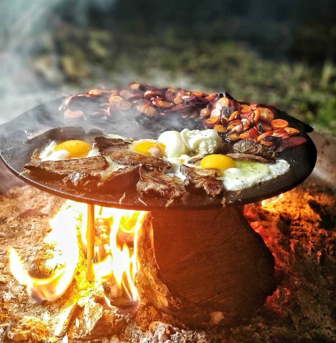 BBQ-Toro Grillpfanne mit 45 3 cm Oven Gusseisen Ständer, Ø Gusseisen Dutch Grillpfanne Beinen