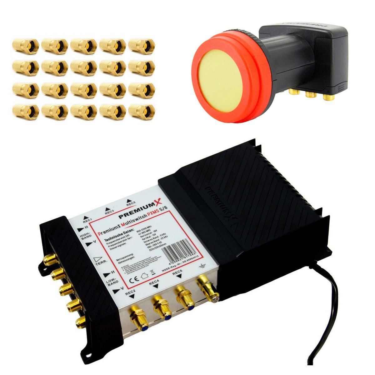 SAT-Multischalter 5/6 Multischalter Multiswitch Quattro LNB SAT bis 6 Teilnehmer