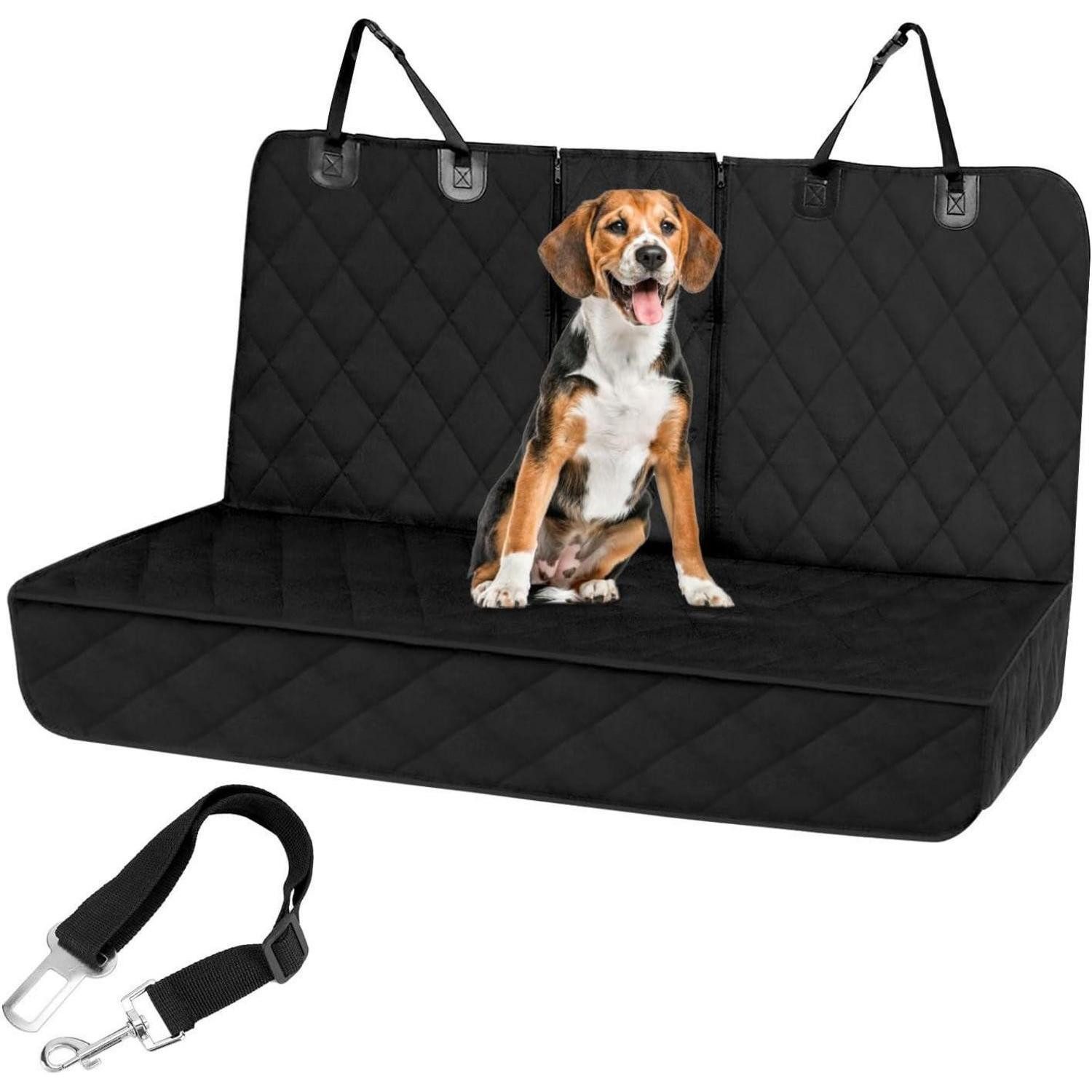 QWORK Autositzbezug Autoschondecke Hund Rücksitz langlebiger Autositzbezug wasserdicht