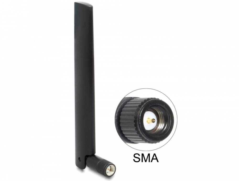 LoRa 868 MHz Antenne SMA Stecker 3 dBi omnidirektional mit Kippgelenk Netzwerkkabel
