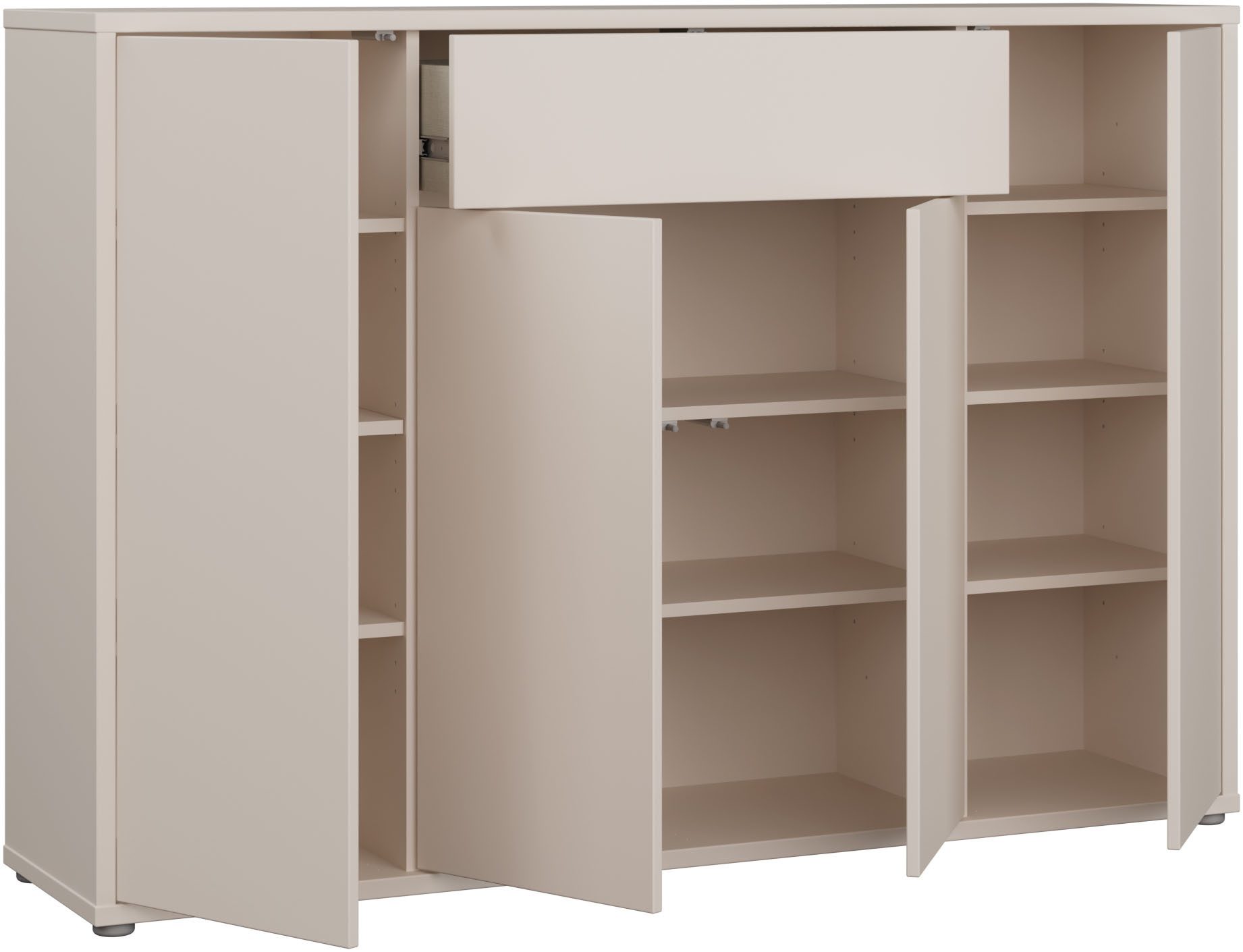 FORTE Schuhschrank Alice Springs B/H/T 143,9/99,1/34,9 cm Push to open, 28 Paar Schuhe – Bild 5 von 5