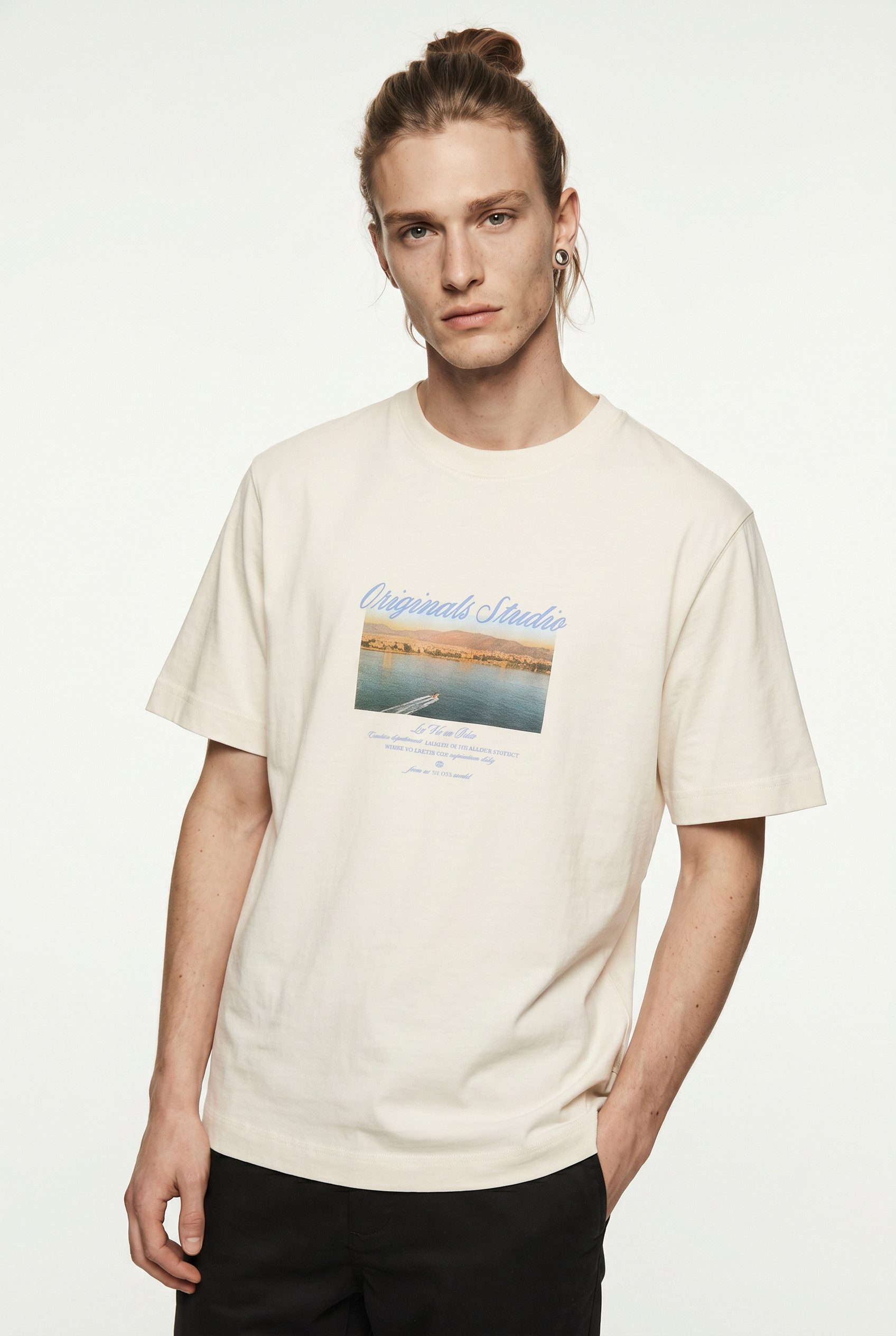 Jack & Jones T-Shirt JORNORREBRO PHOTO TEE SS CREW NECK Baumwolle, relaxed fit