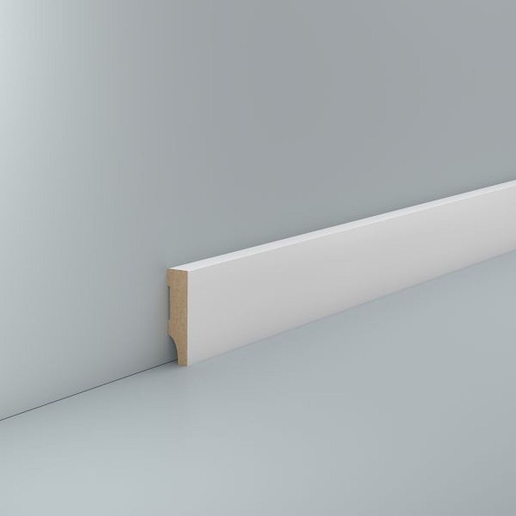 Südbrock Sockelleiste Sockelleiste weiß MDF 10 x 40 mm Foliert RAL 9016 Fußleisten, L: 250 cm, H: 4 cm, 1-St.