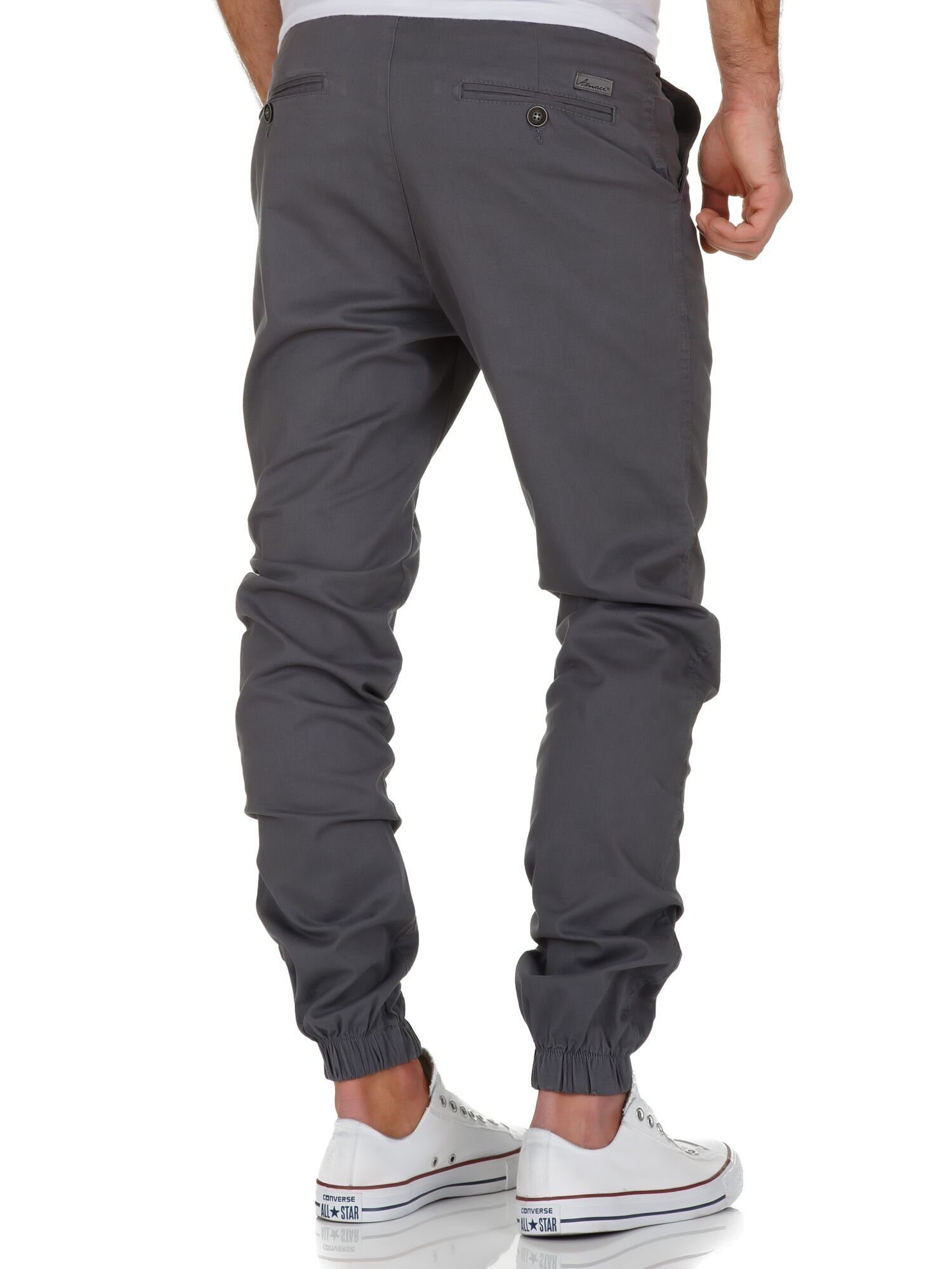 Amaci&Sons Chinohose NEW JERSEY Basic Jogger-Chino Herren Stretch Jogger Basic Chino Jeans Hose Cargo – Bild 4 von 5