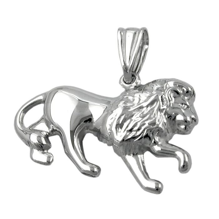 Erario D'Or Kettenanhänger kleiner Anhänger Löwe glänzend rhodiniert Silber 925