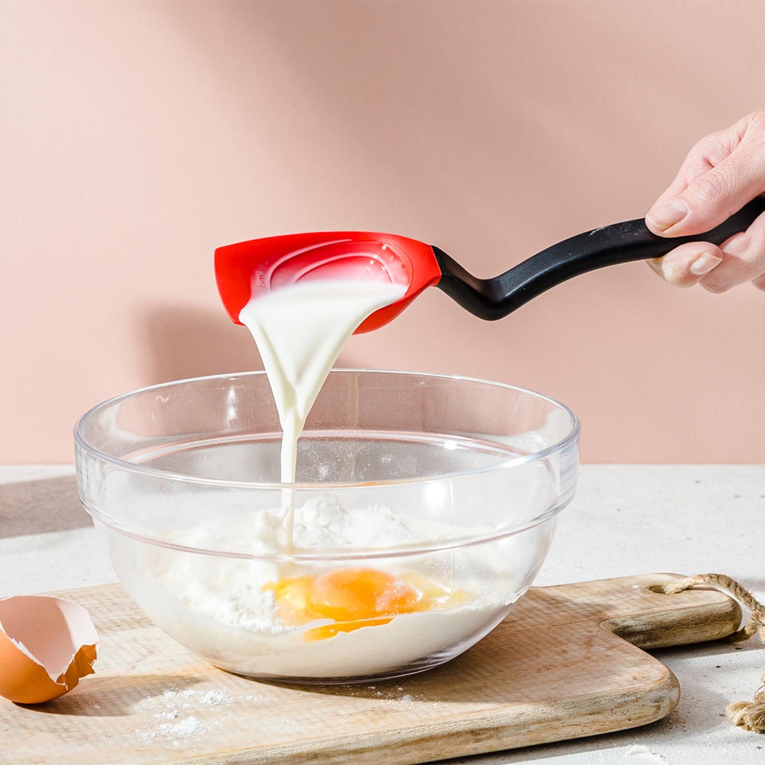 Dreamfarm Kochlöffel Supoon Rot, mit Mess-Skala