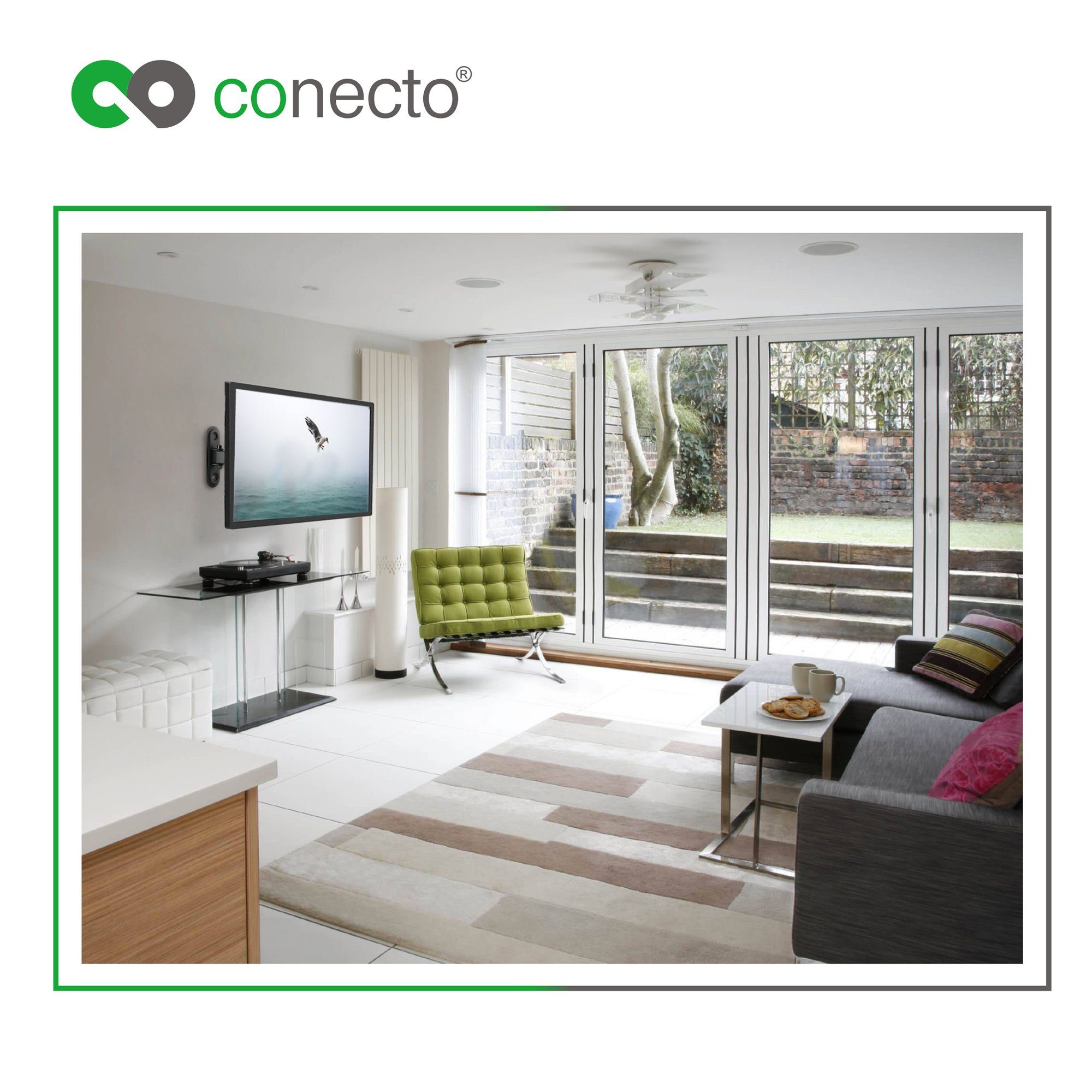 conecto TV Wandhalter für schwenkbar) LCD Zoll, TV-Wandhalterung, & LED (bis Fernseher 27 Monitor neigbar