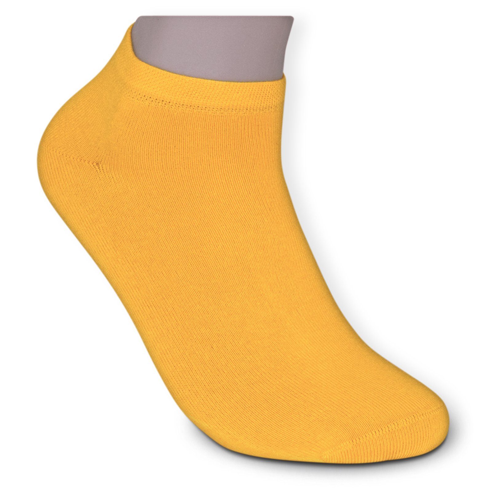 Die (Bund, Soft Sockenbude FLOWER Piqué-Bund schwarz weiß 4-Paar, Sneakersocken gelb) mit