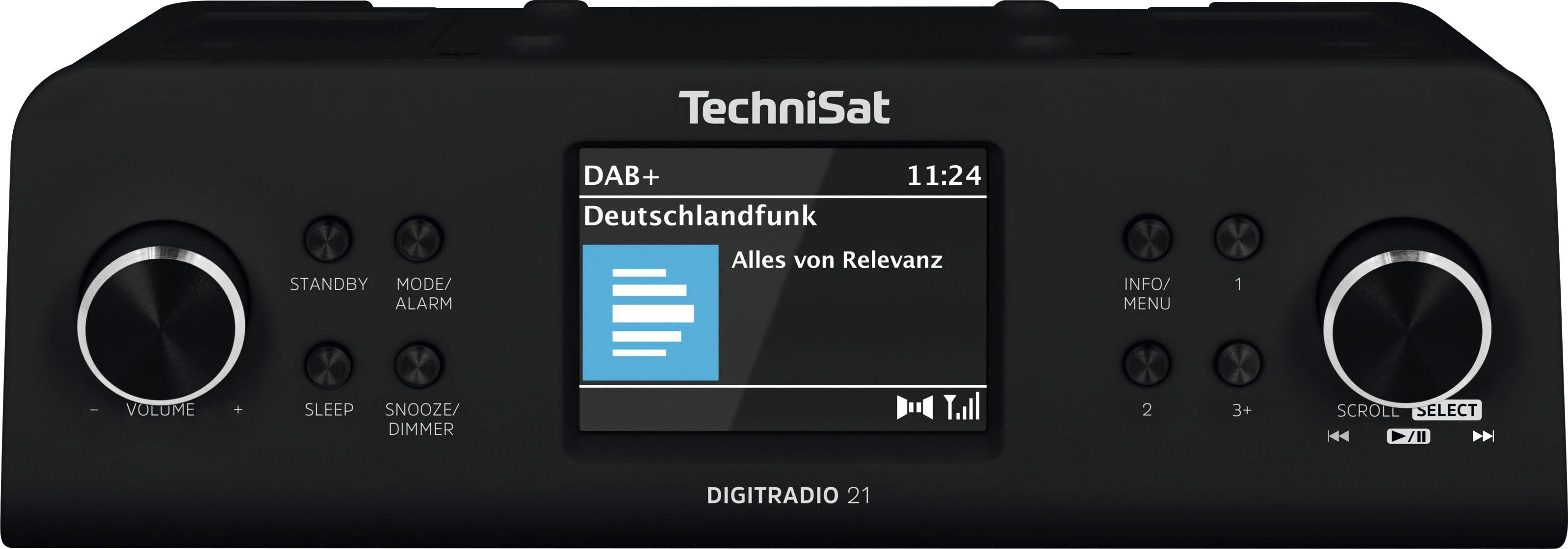 TechniSat DIGITRADIO 21 Küchen-Radio (Digitalradio (DAB), UKW mit RDS, 2 W, Unterbau-Radio,Küchen-Radio) schwarz