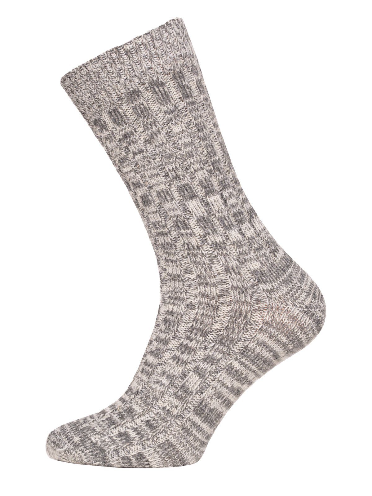 HomeOfSocks Socken Melierte Wollsocken aus 75% Wolle (Schurwolle) (Paar, 1 Paar) Dünne und warme Wollsocken mit 75% Wollanteil