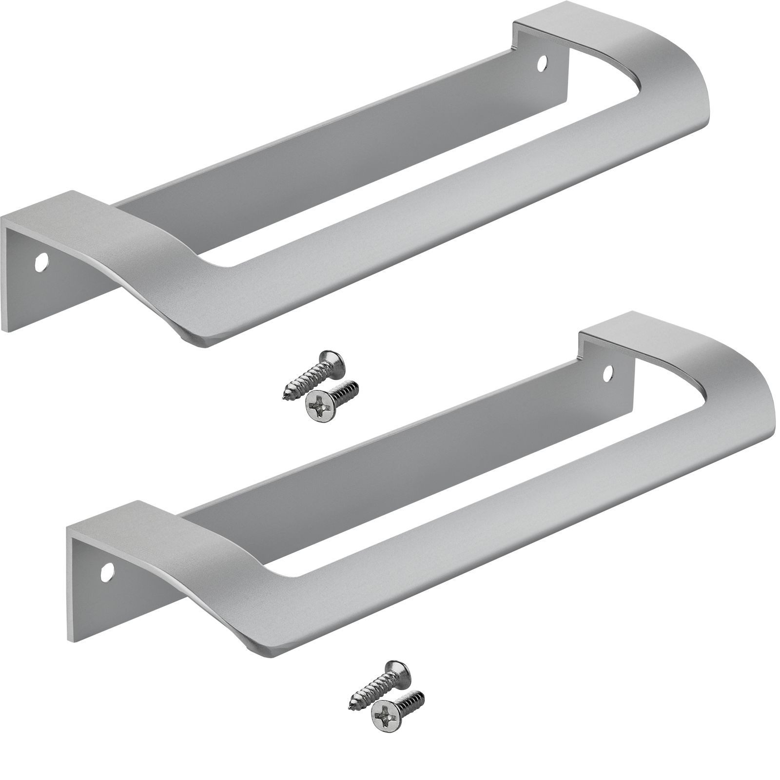 SO-TECH® Möbelgriff LYS Bohrlochabstand (BA) 160 mm Schrankgriff Schubladengriff (Spar-Set, 2-St), Griff passend für Schiebe- oder Falttüren, Chrom matt