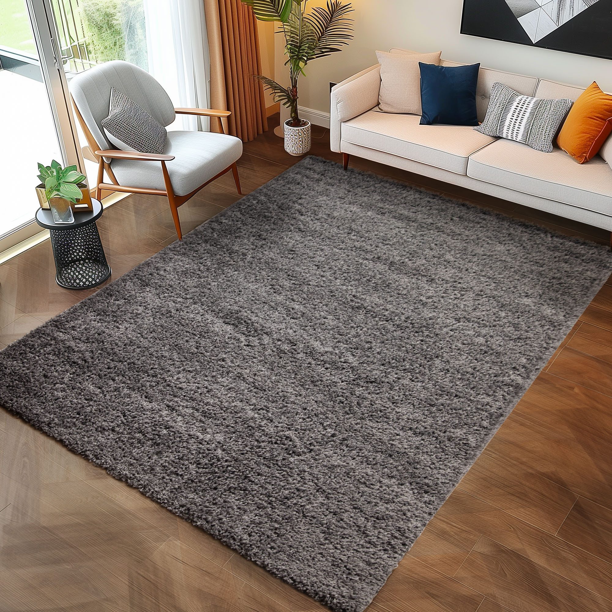 Carpettex Hochflor-Teppich Unicolor - Einfarbig, Läufer, Höhe: 30 mm, Einfa günstig online kaufen