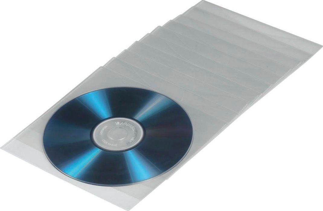 Hama CD-Hülle CD-/DVD-Schutzhüllen 100, Transparent, CD DVD Hülle