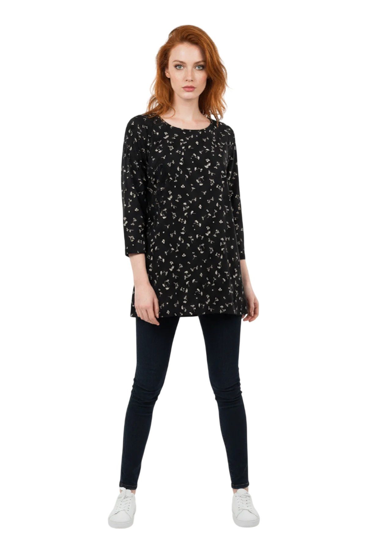 Alexa Dash Tunika Langärmelige Tunika mit Blumenmuster