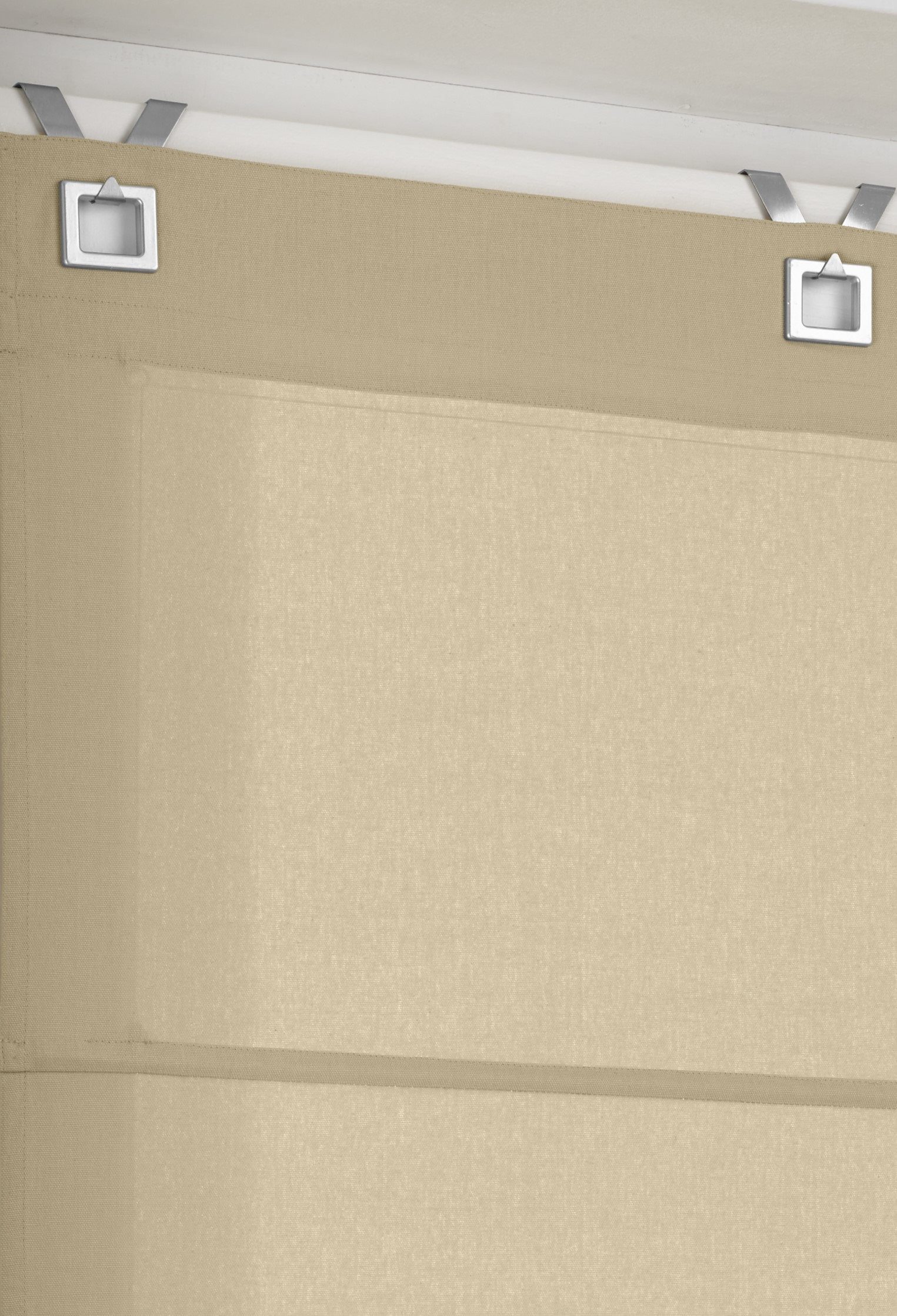 Kutti Raffrollo Duck in 6 Farben, mit Hakenaufhängung, ohne Bohren, freihängend, modernes Ösen-Design, 100% Baumwolle, blickdicht