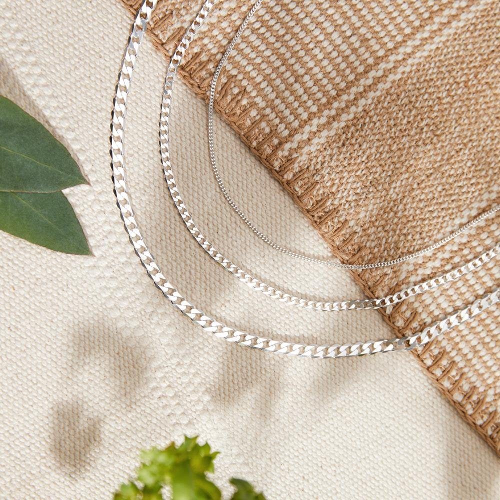 JEWLIX Panzerkette Panzerkette echtes 925er Sterlingsilber-1mm breit Länge günstig online kaufen