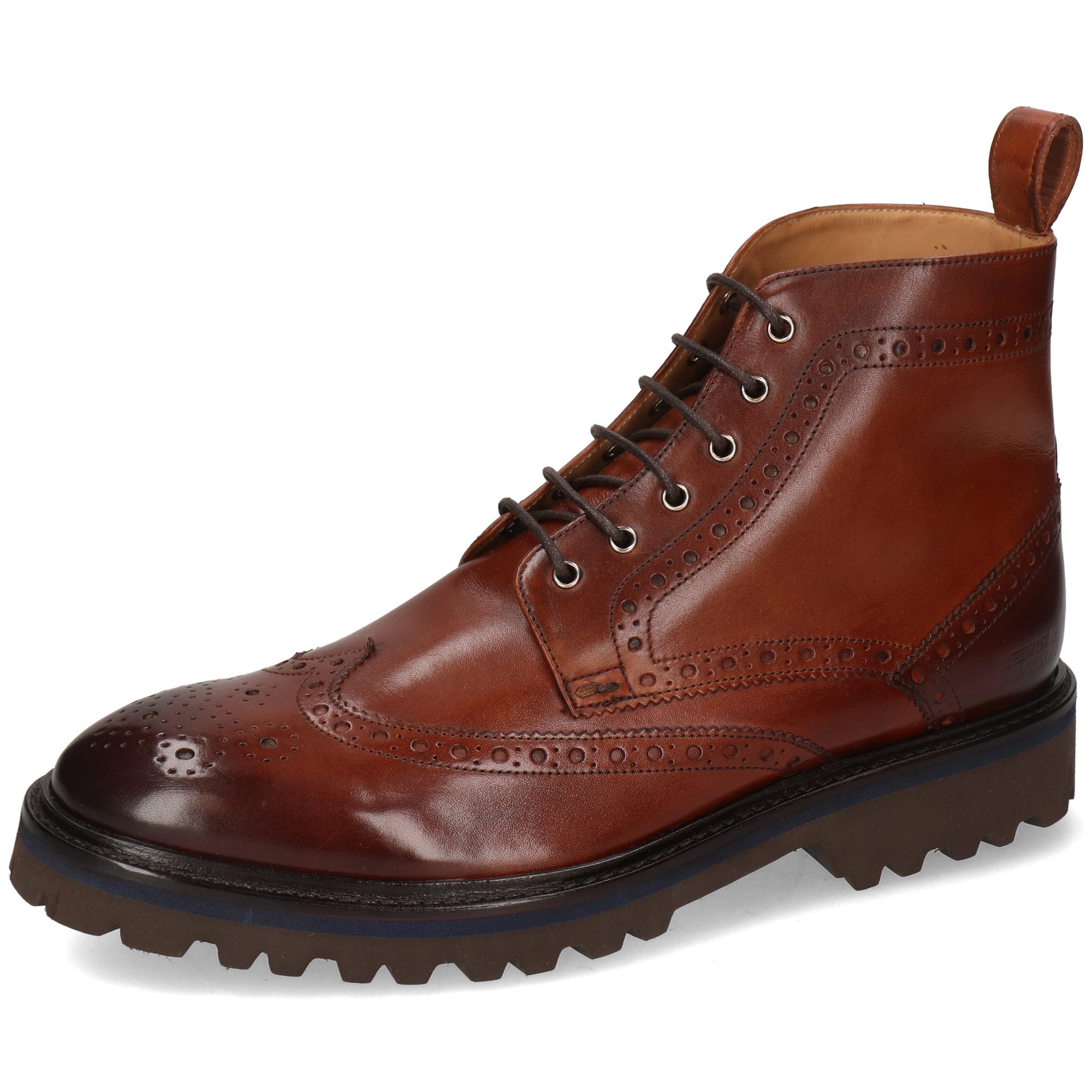 Melvin & Hamilton Matthew 7 Leder-Schnürstiefeletten für Herren Stiefelette Plateausohlen, Echtes Leder, Vegetabile Gerbung