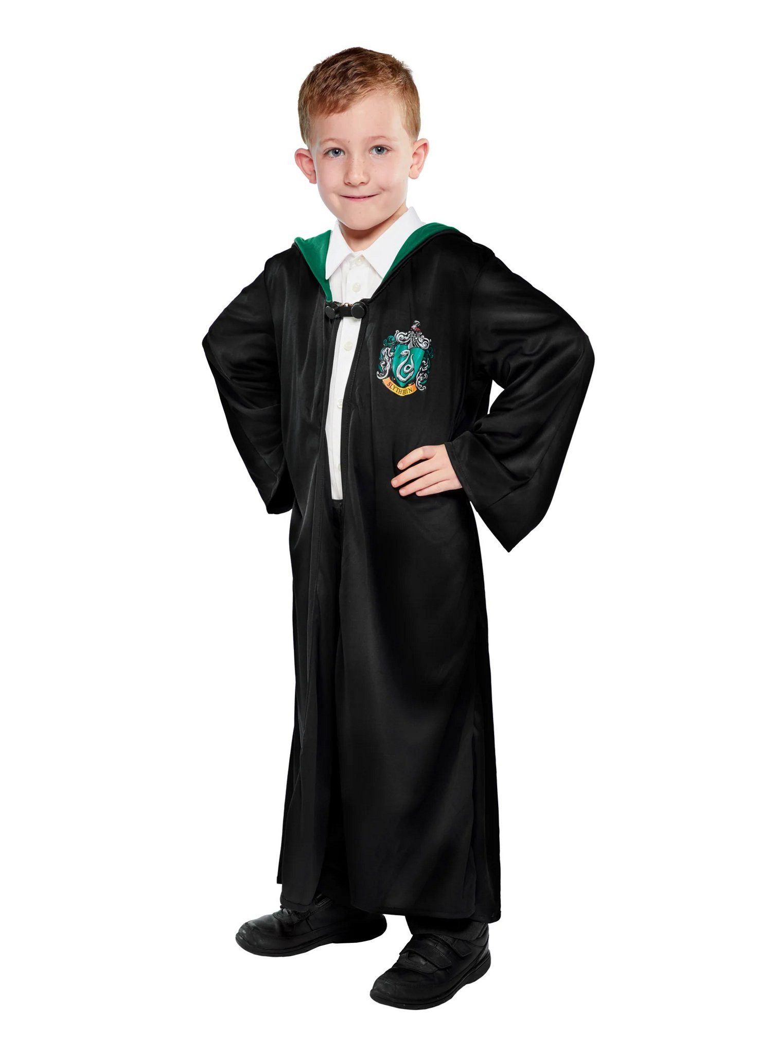 Metamorph Umhang Harry Potter – Slytherin Kapuzenrobe für Kinder, Klassischer Umhang für Hogwarts-Schüler