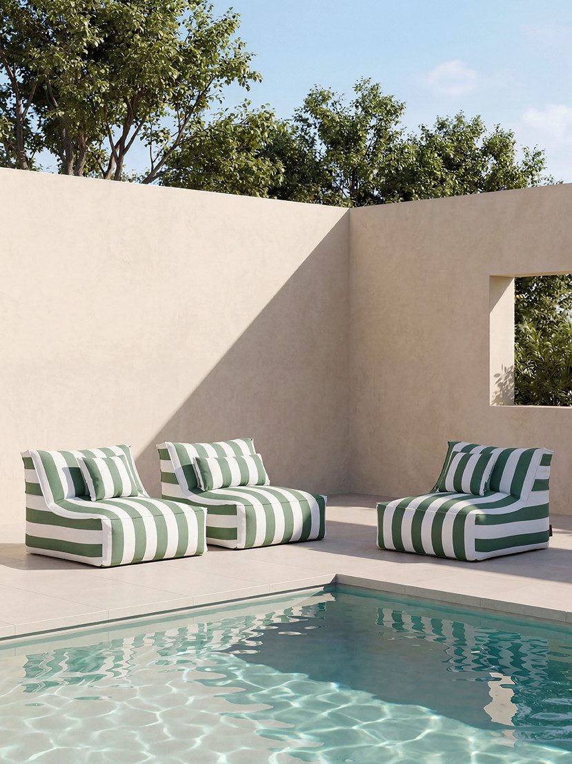 blomus Gartenlounge-Sessel Lounger Chair -STAY- Loungesessel, Sessel: Outdoor & Relax (1-St), Wasserabweisend, Hochwertiges Material, Outdoor, Streifen