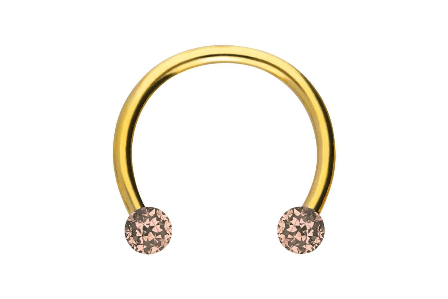 PIERCINGLINE Brustwarzenpiercing Titan Hufeisenring EPOXY-KUGELN (Hufeisen- günstig online kaufen
