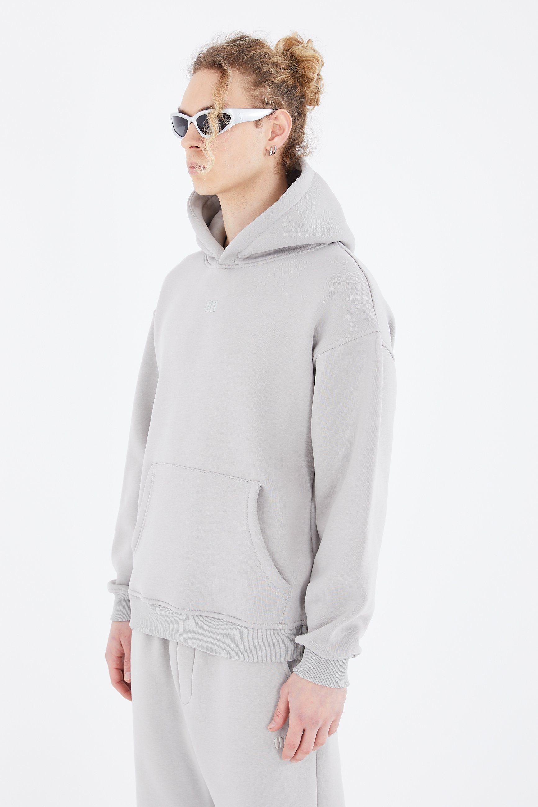 OSSY HOMER Hoodie Oversize Hoodie einfarbig Basic Baumwolle Kapuzenpullover günstig online kaufen