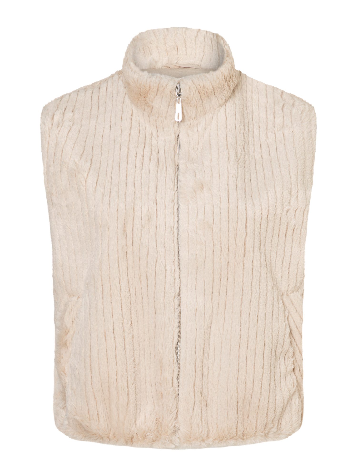 MORE&MORE Strickweste kuschelige Fellimitatweste
