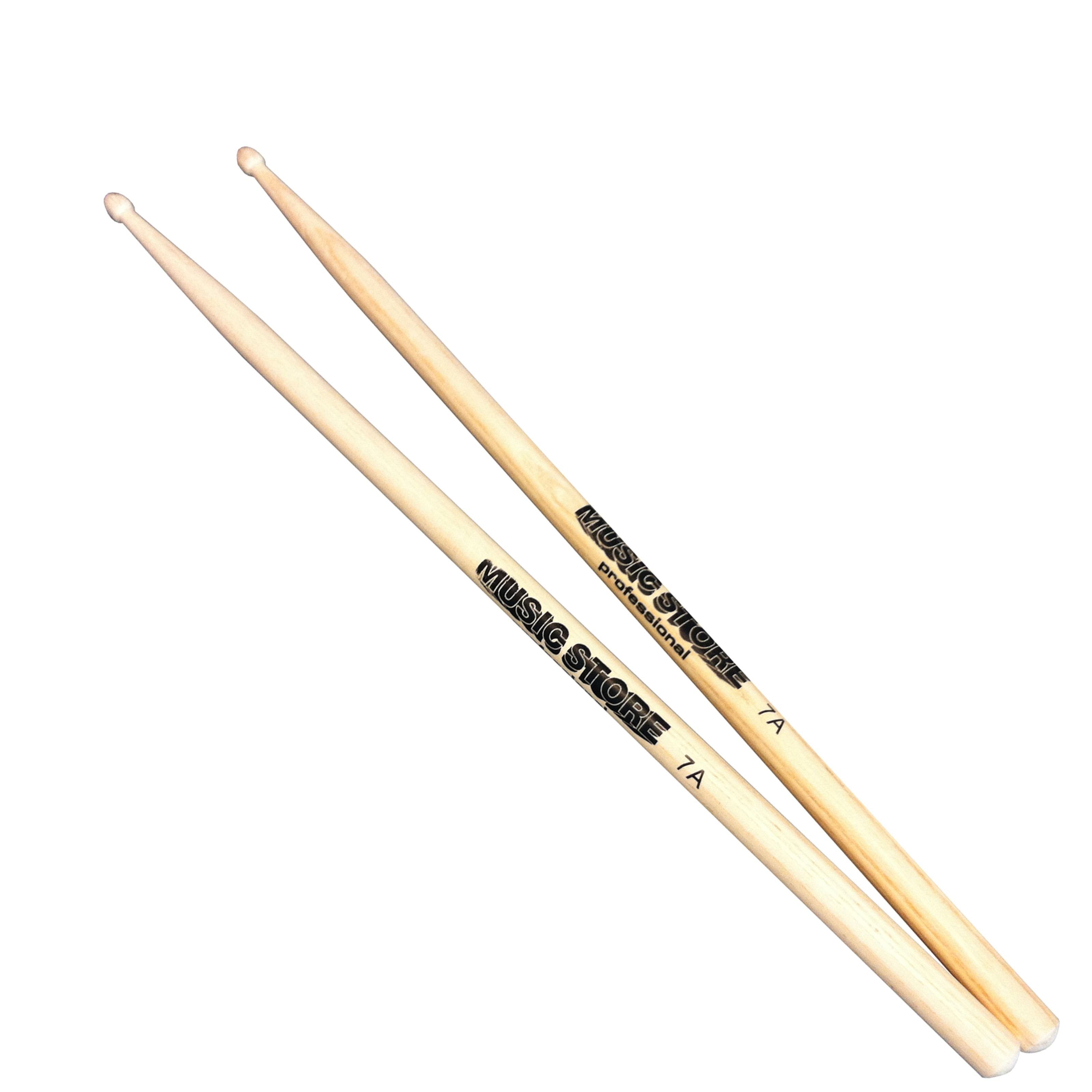 MUSIC STORE Drumsticks (7A Hickory Drumsticks Acorn Wood Tip 400mm Länge 14mm Durchmesser Langlebige Klangstarke Holzstöcke 30 Tage Money-back Garantie, Sticks, Beater und Mallets, Drumsticks Holztip), Drumsticks, Hickory Drumsticks, Acorn Wood Tip