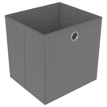 vidaXL Regal Würfel-Regal mit Boxen 6 Fächer Grau 103x30x72,5 cm Stoff
