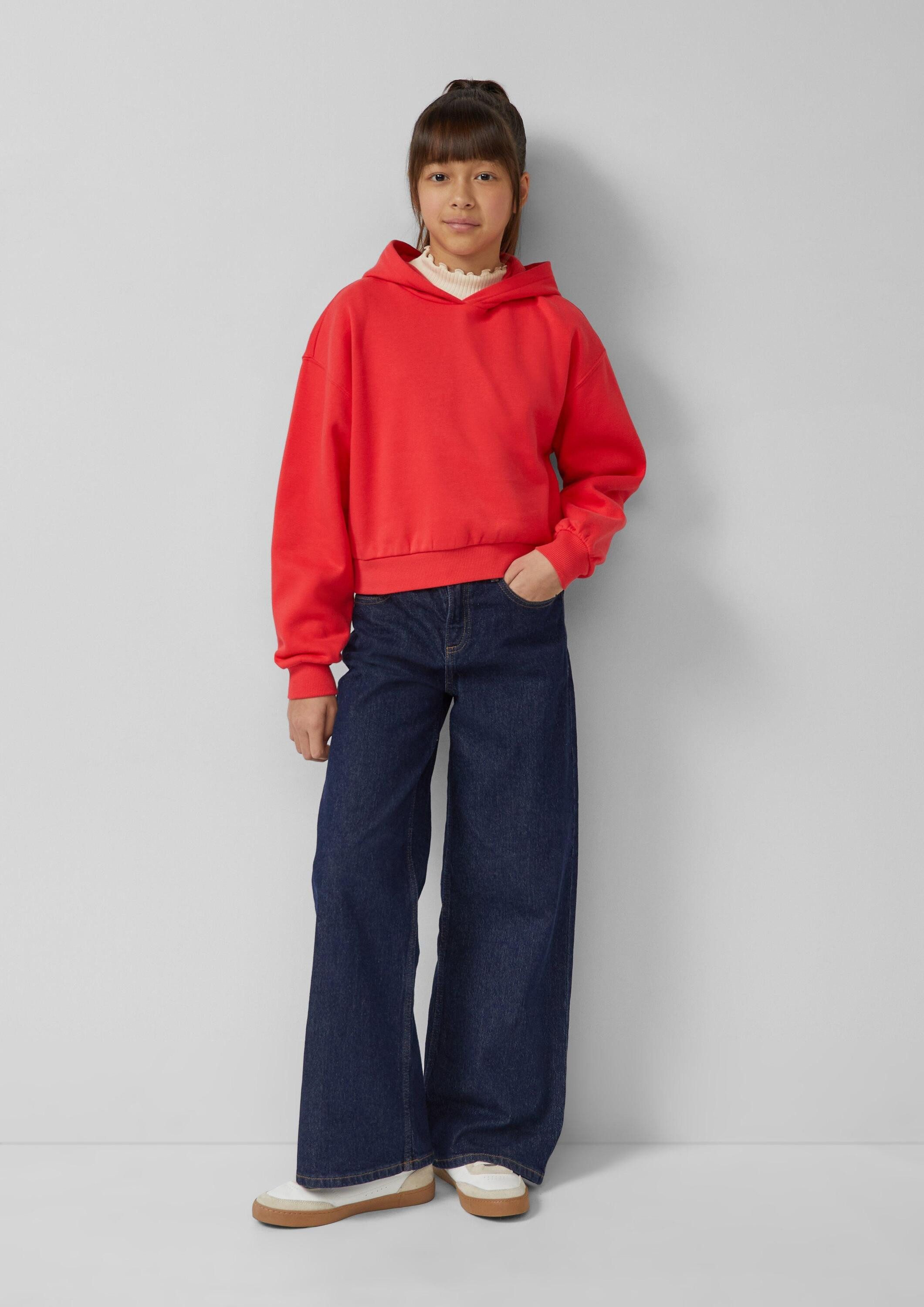 s.Oliver Sweatshirt Sweatshirt Kuscheliger cropped Oversize Hoodie mit Print – Bild 3 von 4