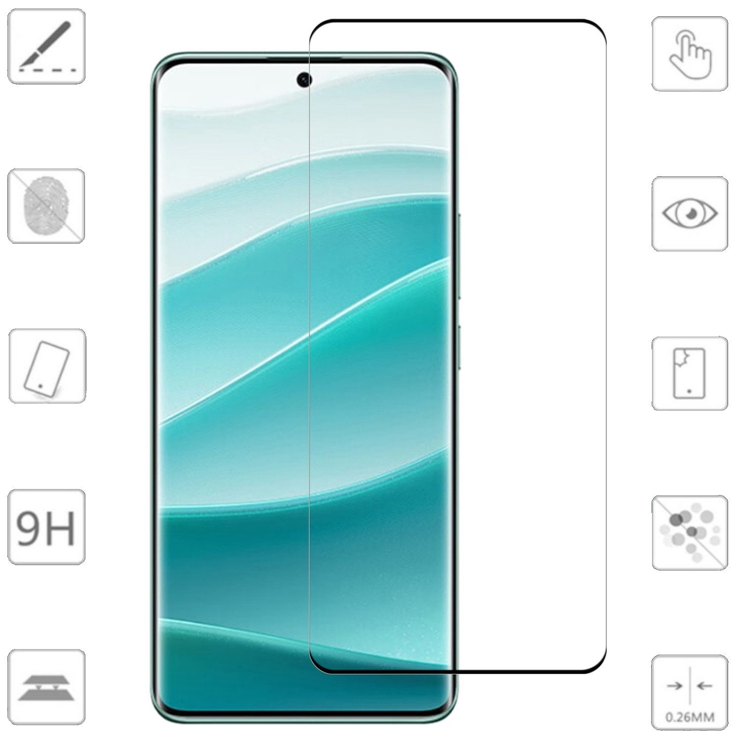 Handyhülle Für Xiaomi Redmi Note 14 Pro 5G / Pro Plus 5G Curved Hart Glas Schutz