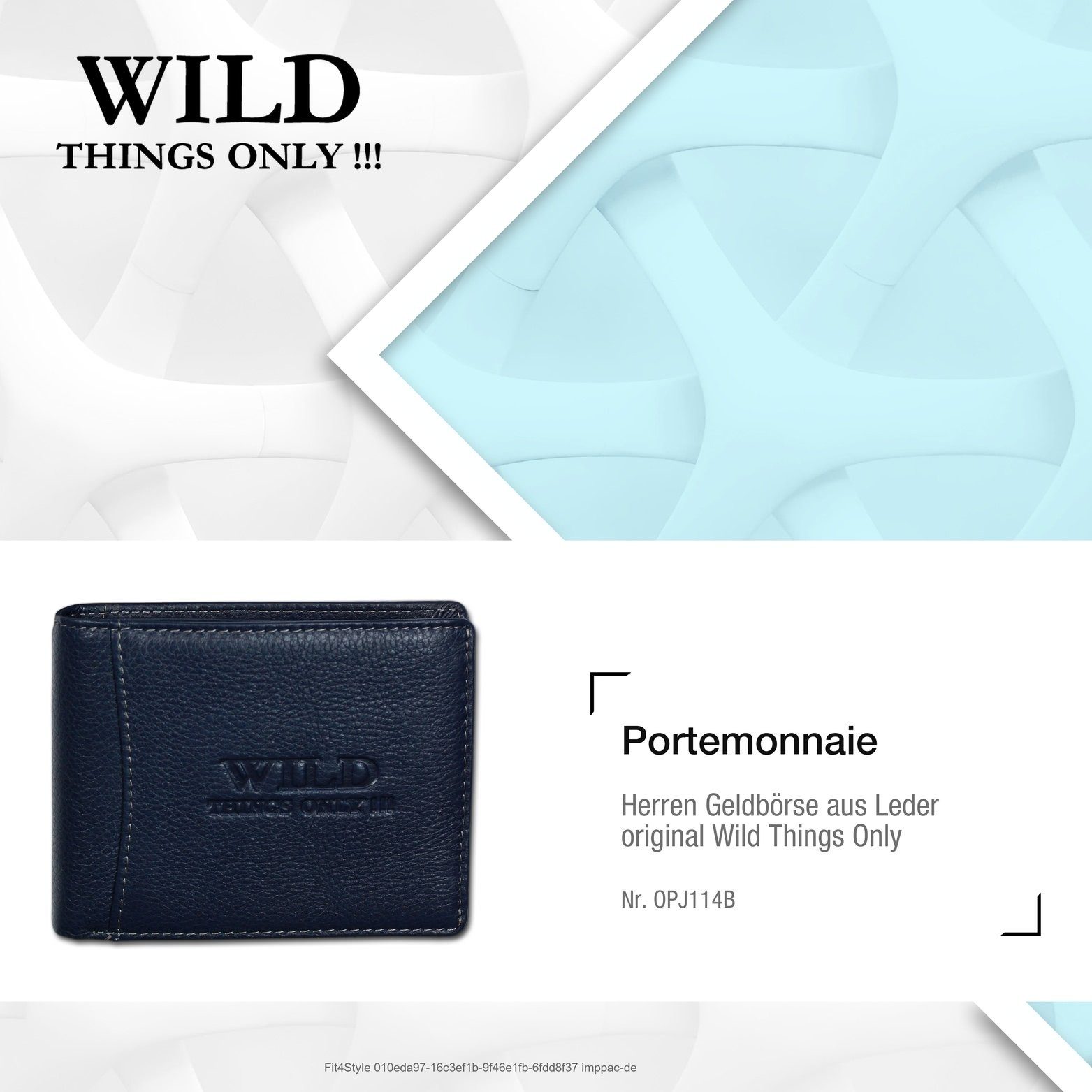 Wild Things Only !!! Things RFID Block Portemonnaie blau, Antikleder ca. Only Portemonnaie), Geldbörse 12,5cm aus Wild Größe (Portemonnaie, Echtleder