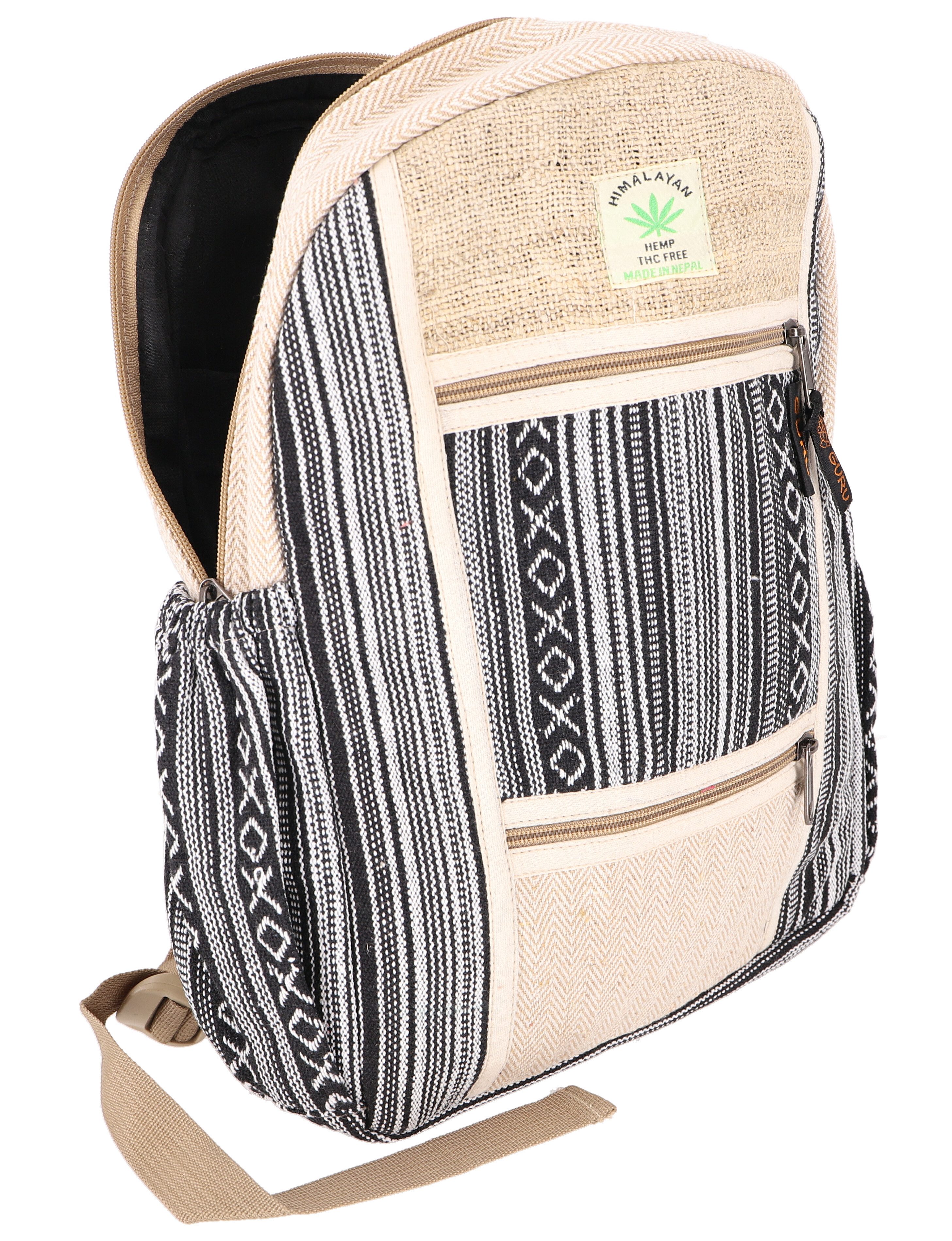 Guru-Shop Freizeitrucksack Bunter Ethno Hanf Rucksack günstig online kaufen