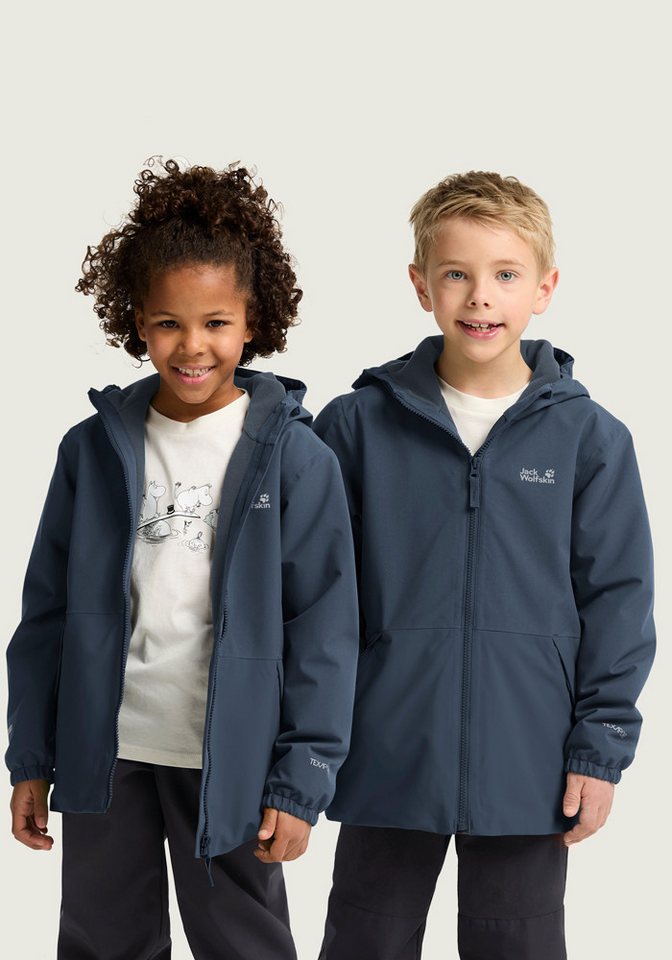 Jack Wolfskin Winterjacke SNOW DAYS JKT KIDS für Kinder, mit Kapuze, wasserdicht, winddicht, atmungsaktiv
