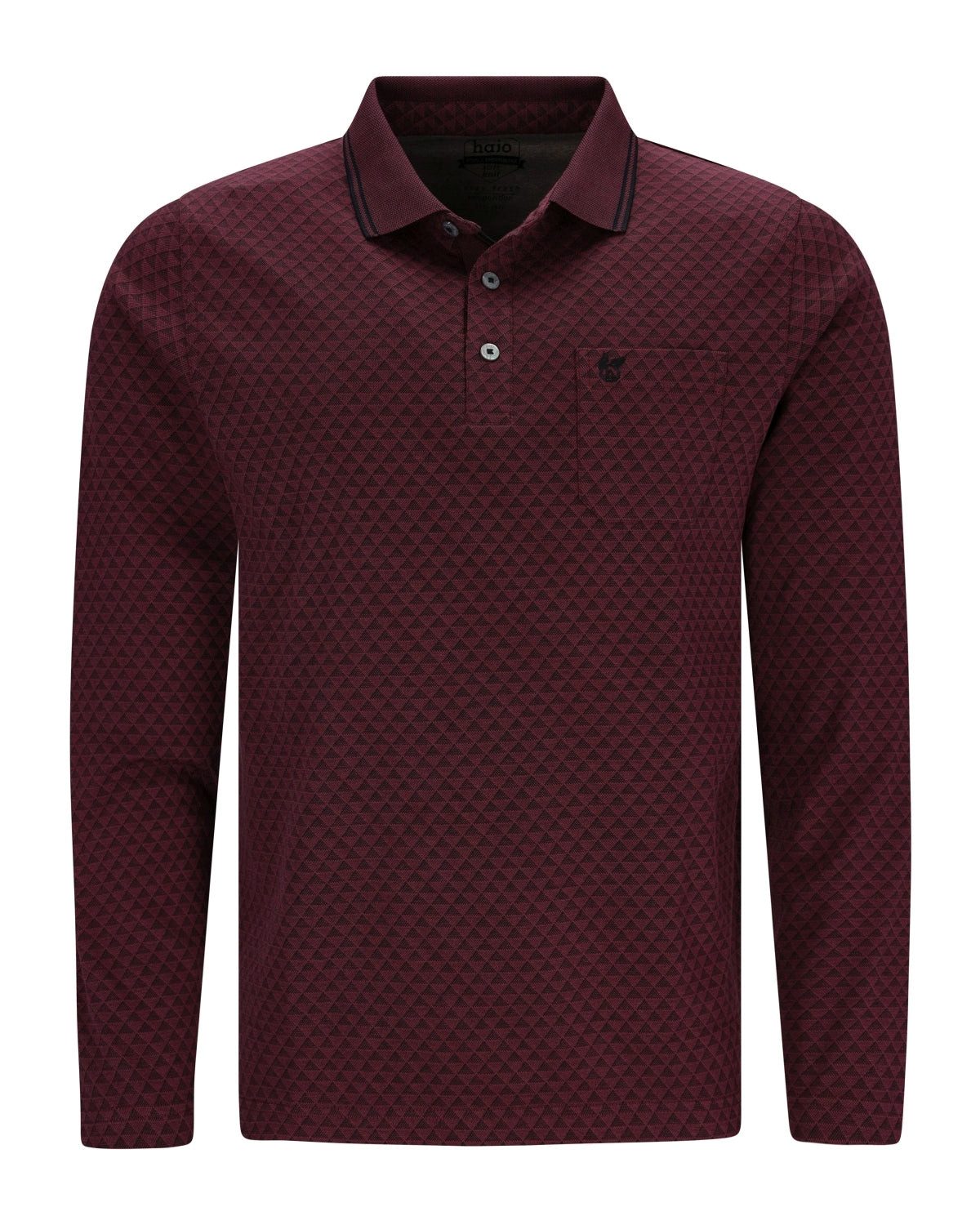 Hajo Poloshirt Softknit-Polo in Dreieck-Jacquard allover günstig online kaufen