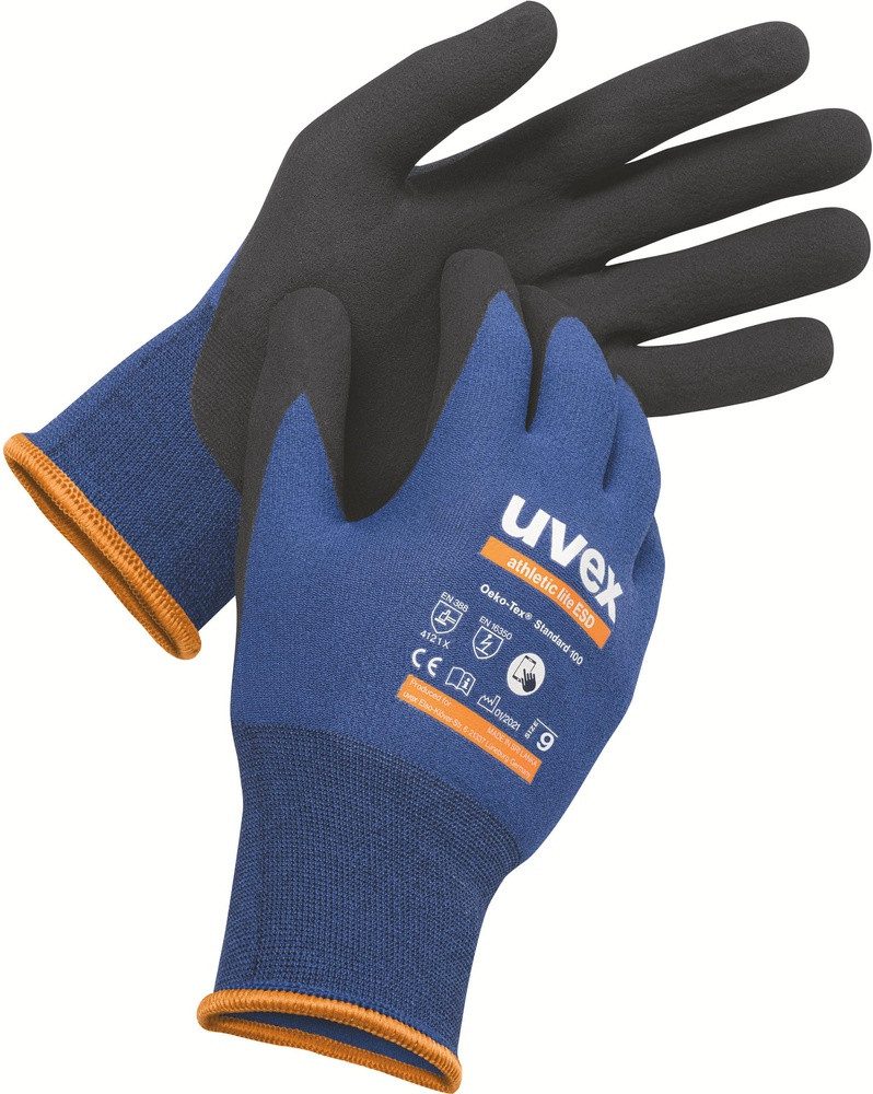 Uvex Arbeitshandschuh-Set Athletic Lite Esd MR-Strick 10 Paar