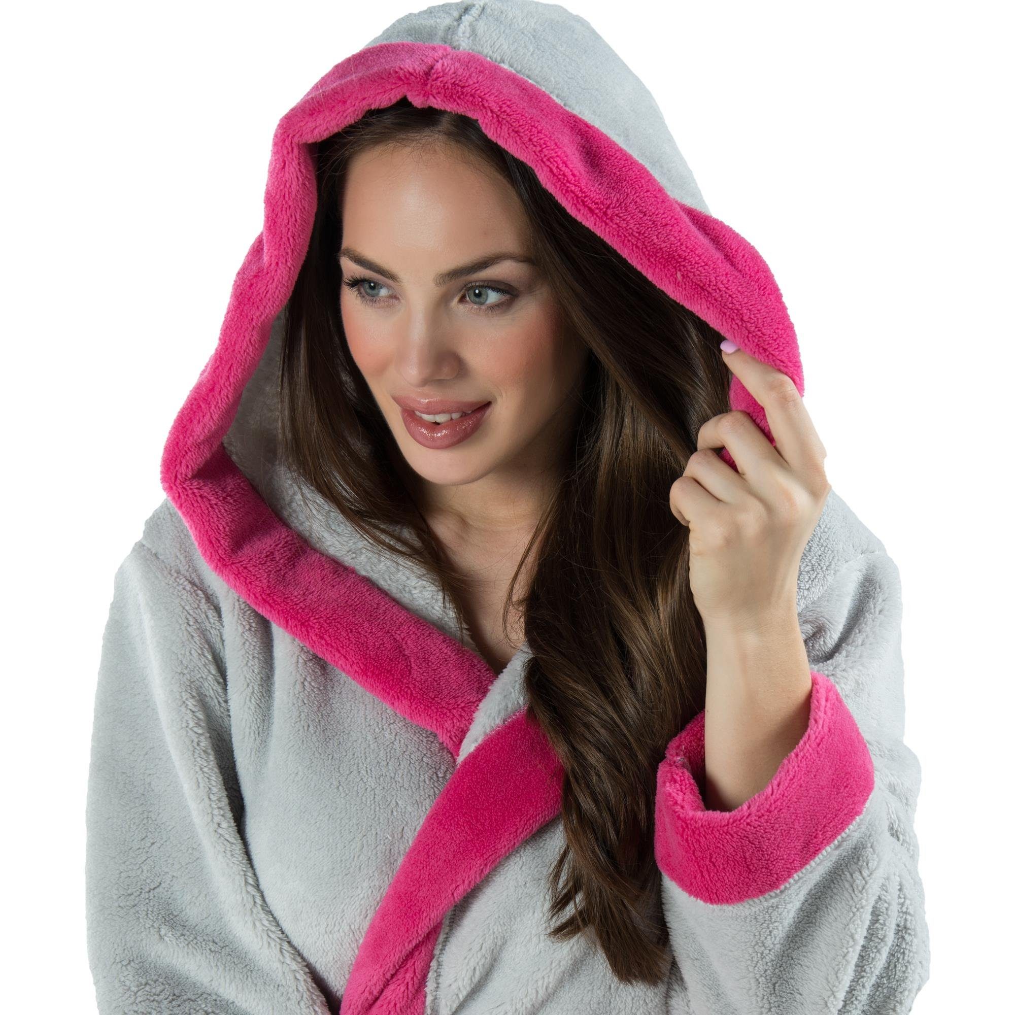 CelinaTex Bademantel Morgenmantel Damen Flausch kurz günstig online kaufen