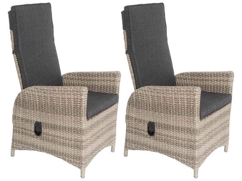 bellavista - Home&Garden® Gartensessel Sessel Rho 2er Set (Set, 2-St), mit stufenlos verstellbaren Rückenlehnen