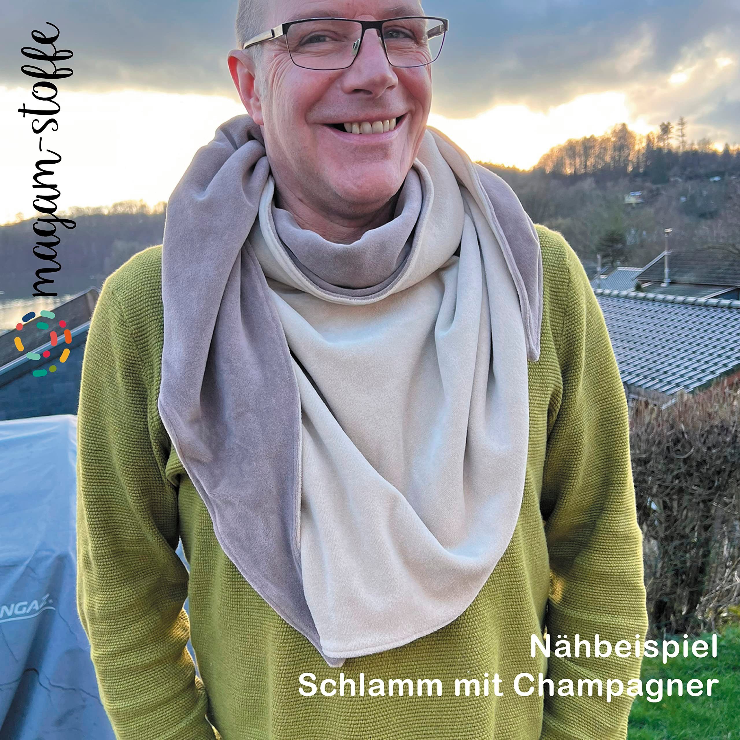 MAGAM-Stoffe Stoff "Stella", Nicki super weich uni einfarbig ÖKO-TEX Meterware ab 50cm