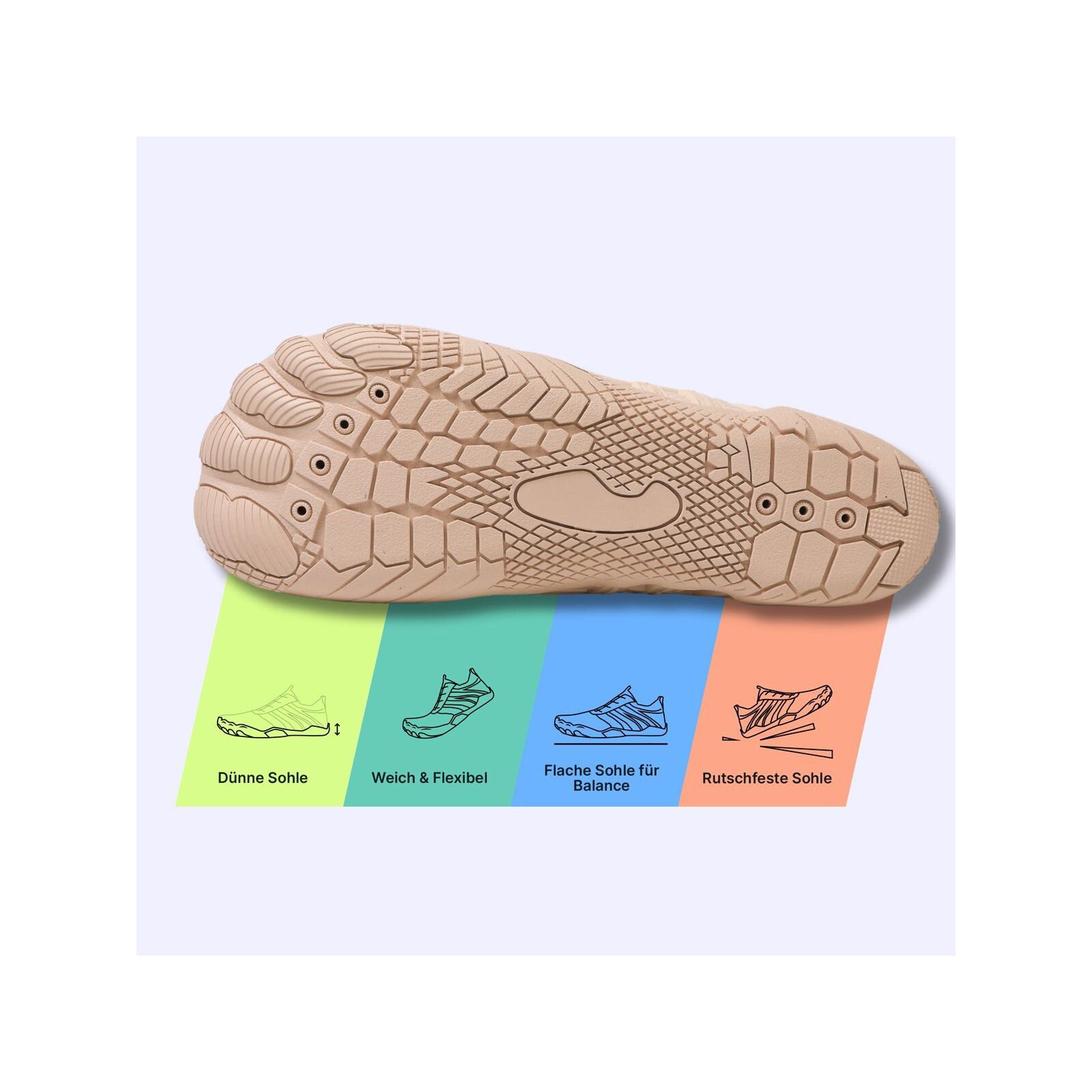 DOTALES Balancestep Barfußschuhe Damen & Herren Barfußschuhe Barfußschuh Das Original-Barfuß Sneaker, Minimalschuhe, Schnellverschluss