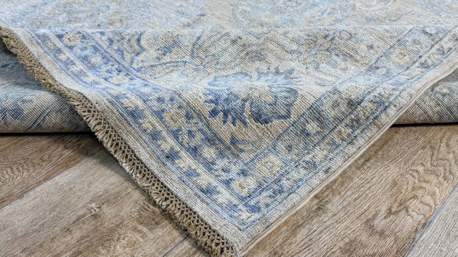 Rug Studios Teppich ZIEGLER FEIN-ORIGINAL HANDGEKNÜPFT, Rechteckig, Höhe: 8 mm, Handgefertigt, 209 x 218 cm, Hellbeige