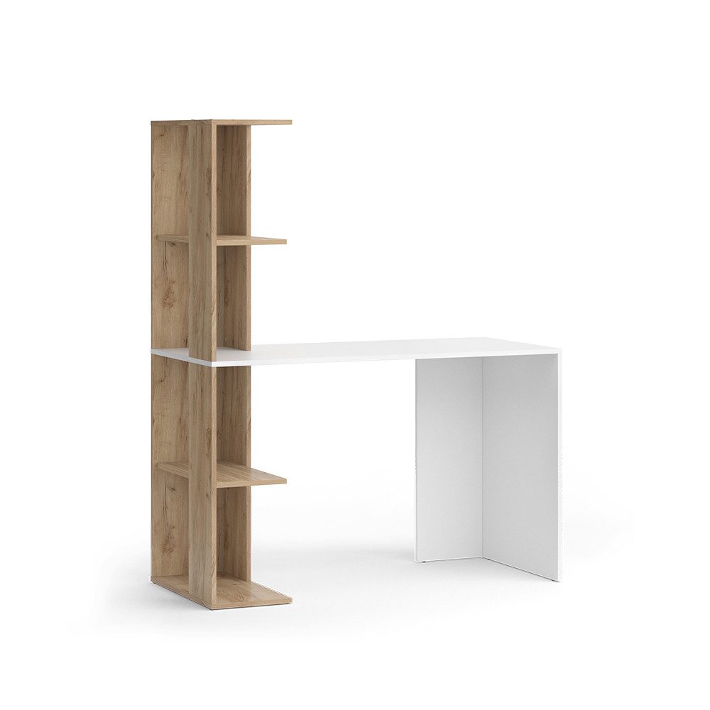 Vicco Schreibtisch Tower, Weiß/Sonoma, 122.2 x günstig online kaufen