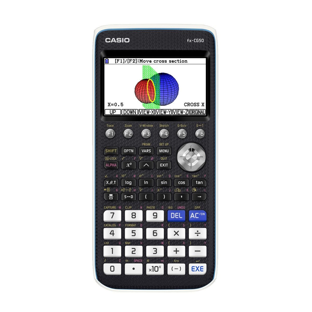CASIO Taschenrechner fx-CG50 Grafikrechner inkl. Schutztasche Blau & Fachbuch (92S)