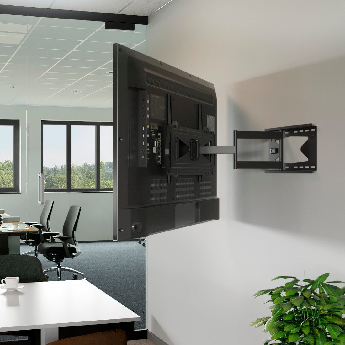 Hama TV-Wandhalterung Wandhalterung (schwenkbar, neigbar, 37" - 80", VESA 600x400), (bis 80 Zoll)