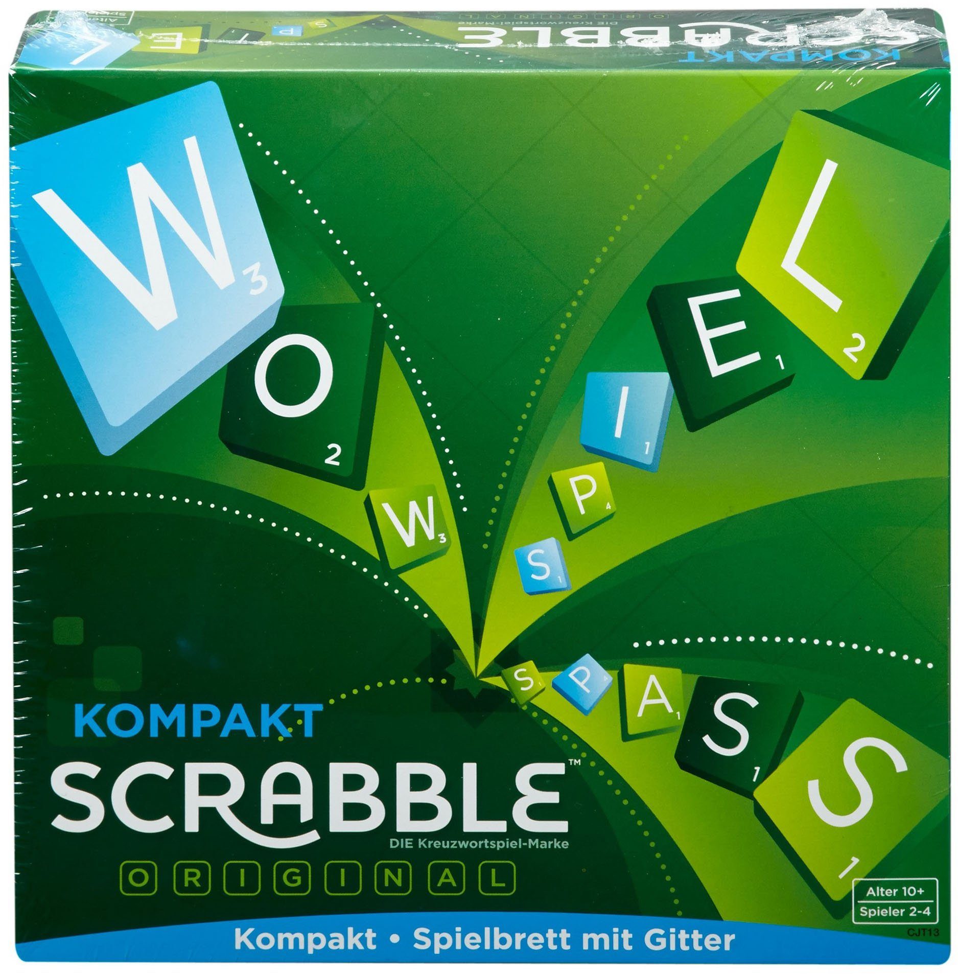 Image of Mattel Games Scrabble Kompakt, Gesellschaftsspiel, Brettspiel, Reisespiel