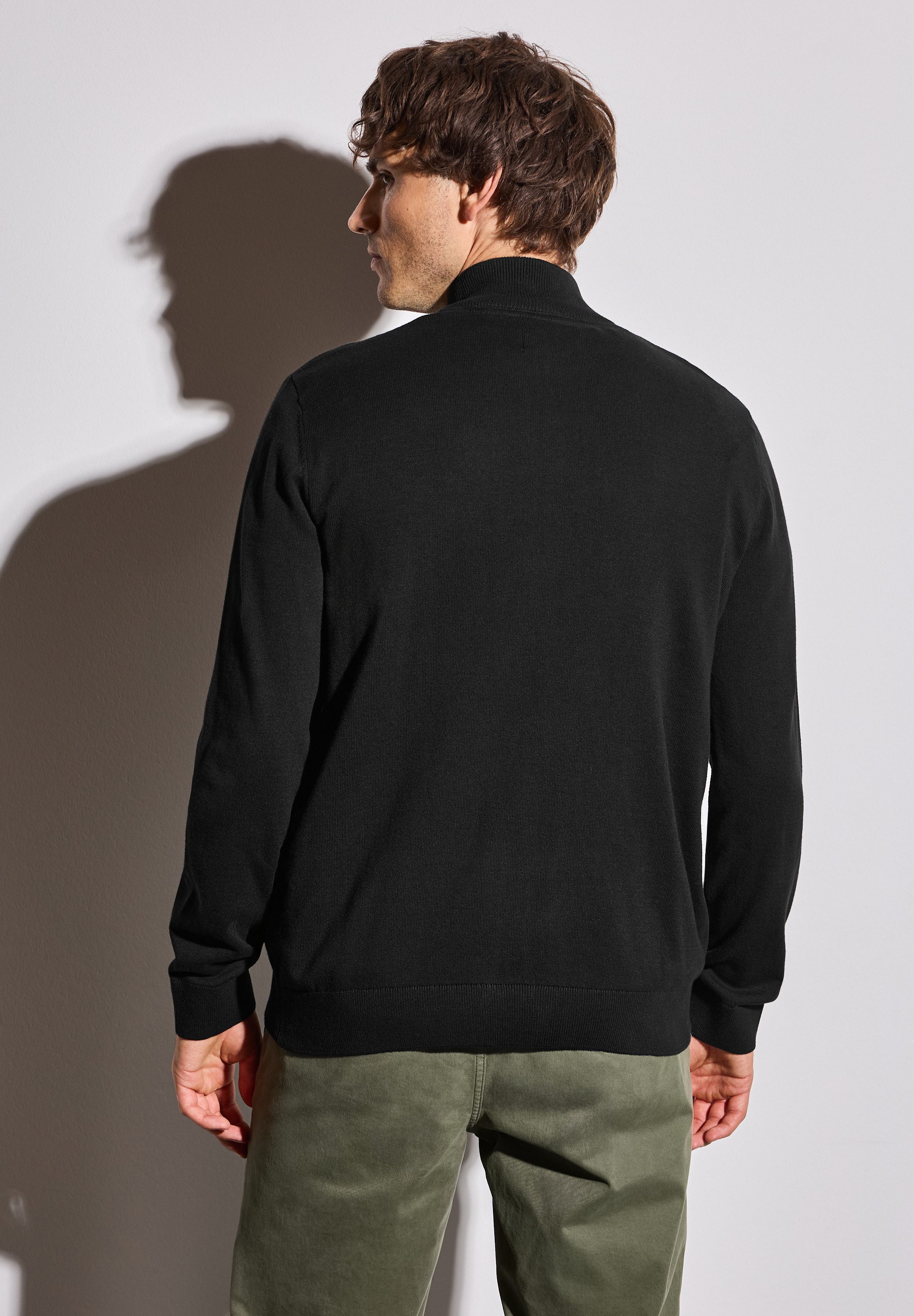 STREET ONE MEN Strickjacke aus reiner günstig online kaufen