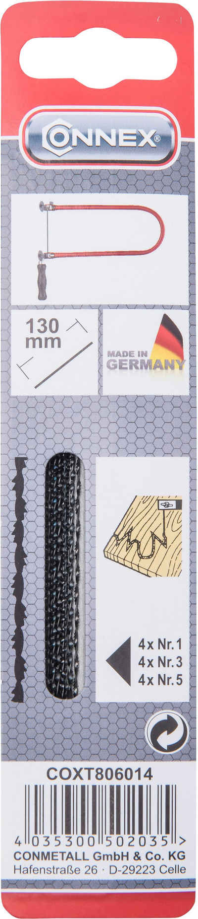 Connex Sägeblatt »Holz Ersatzblätter« (Set, 12-St), für Laubsägebogen - 130 mm