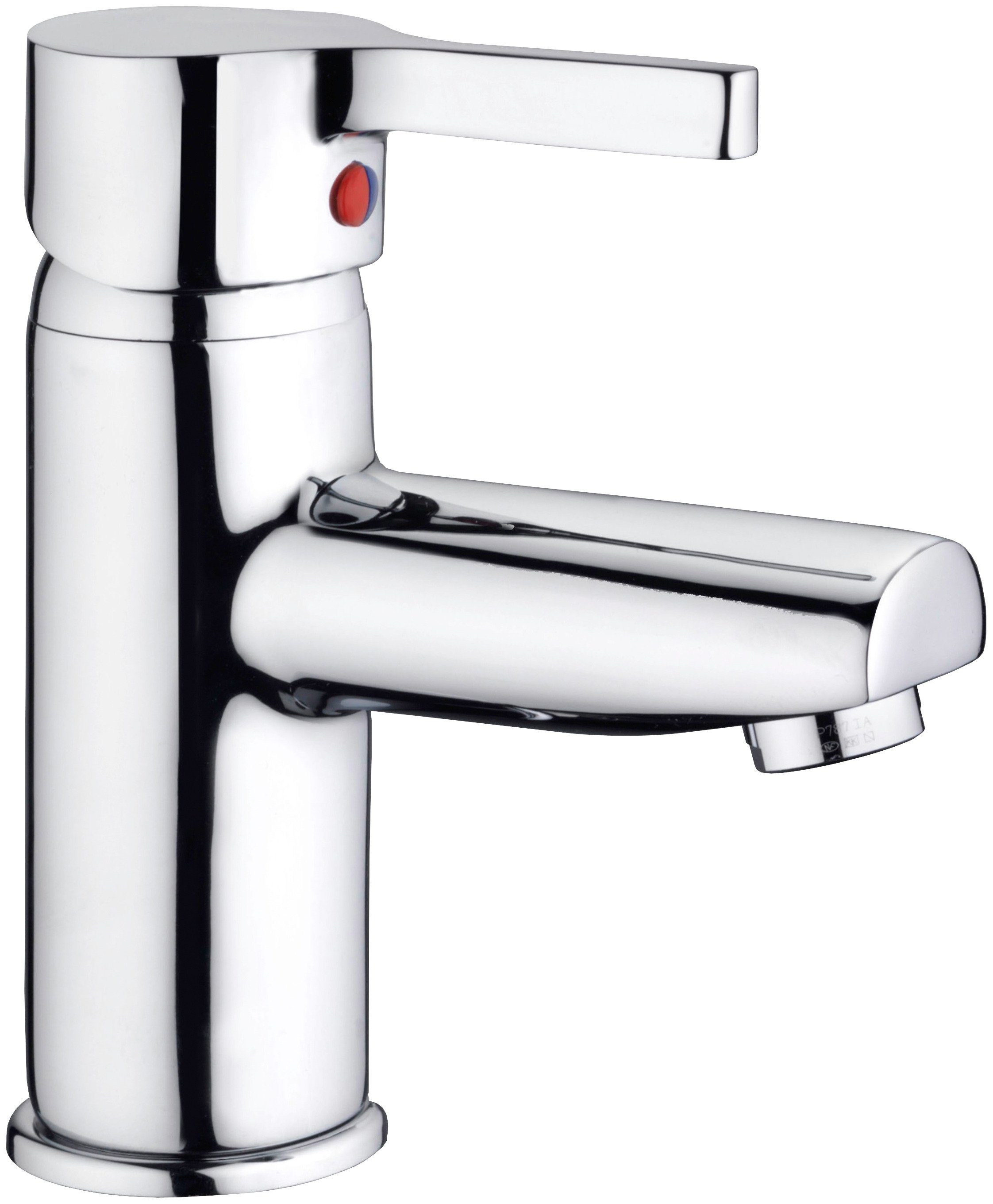 CORNAT Waschtischarmatur "Skagen" Messingkörper verchromt -Normale Auslaufhöhe - Ablaufgarnitur Temperaturbegrenzer / Wasserhahn Bad / Waschbecken-Armatur